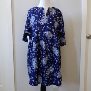 Goodnight Macaroon Navy Paisley Dress